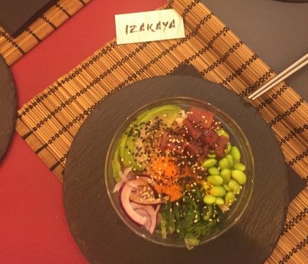 Plato del restaurante asiático Izakaya en Zaragoza