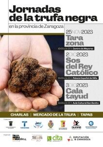 Cartel jornadas trufa negra en la provincia de Zaragoza