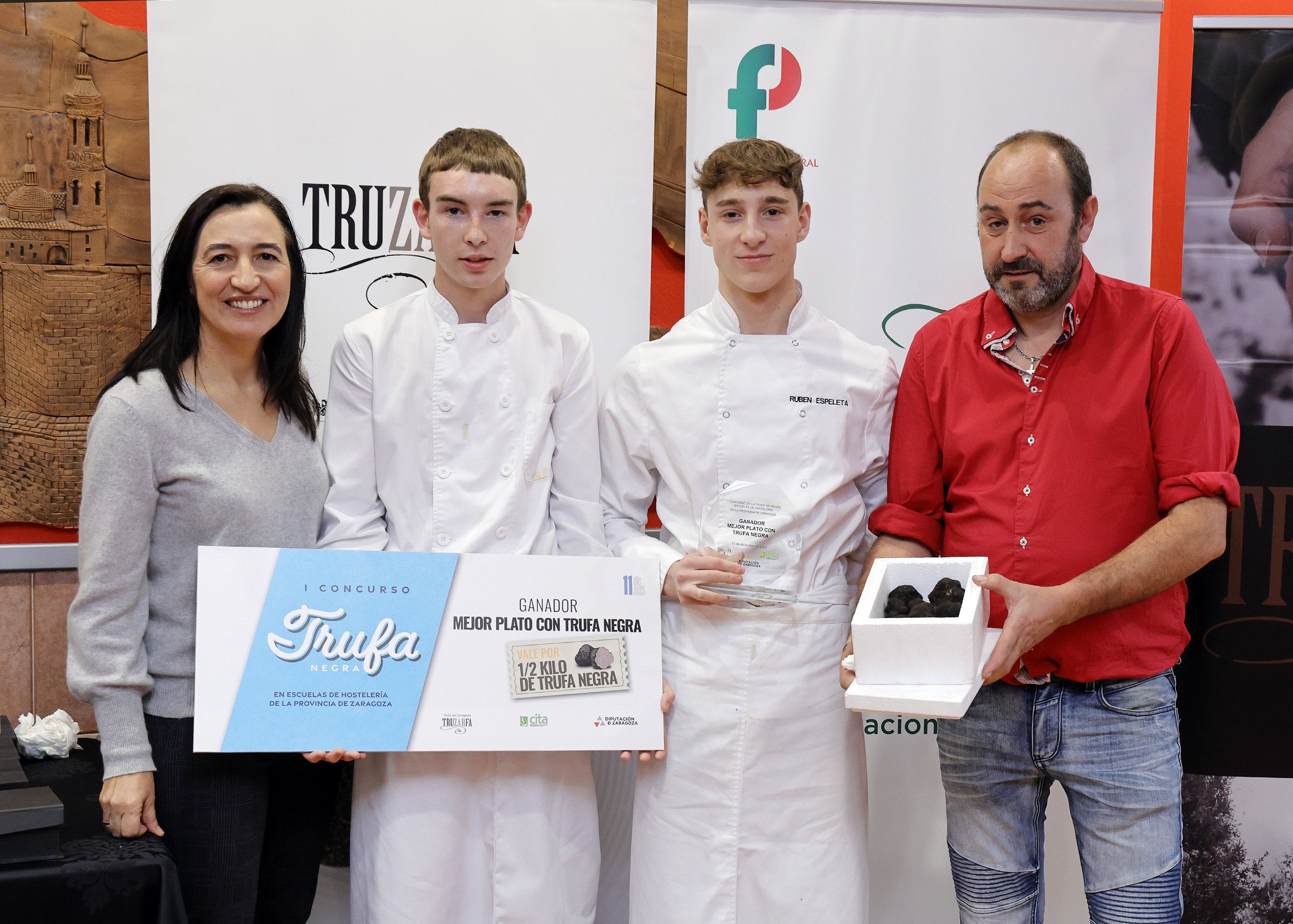 El IES Juan de Lanuza de Borja gana el I Concurso de cocina con trufa negra de las Escuelas de hostelería de la provincia de Zaragoza organizado por la Diputación Provincial de Zaragoza, el CITA y TRUZARFA