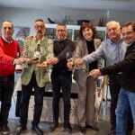 oto de familia presentación nuevas añadas Pirineos Chardonnay y Pìrineos Gewürztraminer