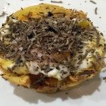 Huevos con trufa en taberna Al Alba